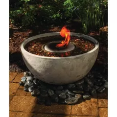 28" x 14" Sandstone with Pump Tubing and Fitting Fire Feature Fire Fountain | AQS78202