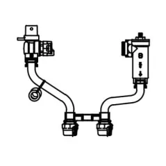 5/8" x 3/4" x 7" Brass 6040NL Series Vertical Inlet and Outlet Meter Setter | CMB6040NL207H3H3
