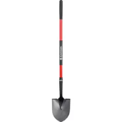 4" Tempered Steel Blade 14 ga Fiberglass Handle Hollow-Back Round Point Shovel | CORSS30020