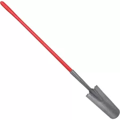 14" Tempered Steel Blade 14 ga 48" Fiberglass with Poly Jacket Handle Closed-Back Drain Spade | CORSS62120
