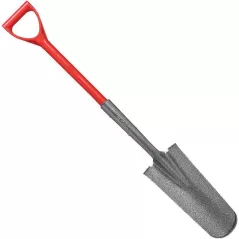 14" Tempered Steel Blade 14 ga 30" Fiberglass with Poly Jacket Handle Closed-Back Drain Spade | CORSS62130