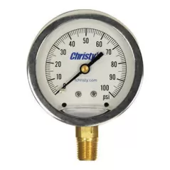 0 to 160 psi 2-1/2" Dial 1/4" NPT Liquid Filled Pressure Gauge | CSTTGLF16025
