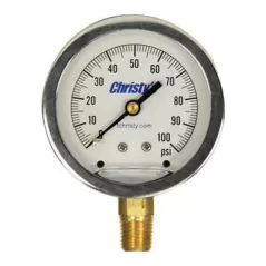 0 to 300 psi 2-1/2" Dial 1/4" NPT Liquid Filled Pressure Gauge | CSTTGLF30025