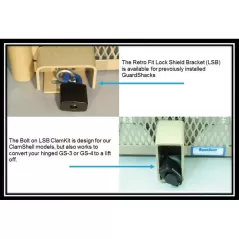 Forest Green/Powder Coated Lock Shield For Backflow Prevention Device Enclosure Bracket Kit | BPDLSB