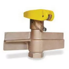 1" NPT Red Solid Brass 1-Slot Anti-Rotation Quick-Coupling Valve | BUKQB44LRCAR10