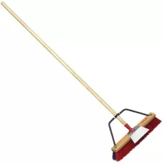 18" Feathered Poly Bristle 60" Hardwood Handle Street Landscape Broom | CORBM60001