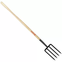 Tampered Steel Blade 48" Northern Ash Wood Handle 4-Tine Spading Fork | CORFK70000