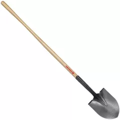Tempered Steel Blade 14 ga 48" Northern Ash Wood Handle Closed-Back Round Point Shovel | CORSS60000