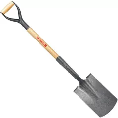Tempered Steel Blade 14 ga 30" Northern Ash Wood Handle Closed-Back Nursery/Garden Drain Spade | CORSS63010