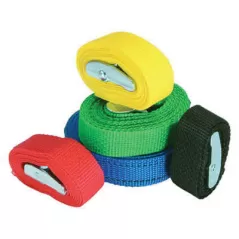 12' Black High-Strength Poly Utility Tie Down Strap | CSTST12