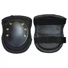 Black Rubber Hook and Loop Closure Light Weight with Hard Shell Knee Pad | ERB14758