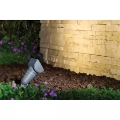 2 W Integrated LED Flat Black Die-Cast Aluminum QB Series Wall Wash Zoning Up Light | FXLQB1LEDFB