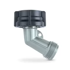Nickel Plated Die-Cast Zinc Single Gooseneck Medium-Duty Valve Hose Connector | GIL16G