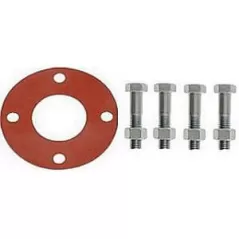 3" Red Styrene Butadiene Rubber Full Face Bolt and Gasket Set | GKRBP030