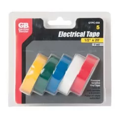 1/2" x 20' x 7 mil Red/White/Blue/Green/Yellow Assorted For Marking and Coding Wires Electrical Tape | KNGGTPC550