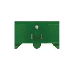 125 VAC 15 A 2-1/4" x 1-3/8" x 1-3/4" Green Heavy-Duty 3-Outlet Adapter | MEN3704143