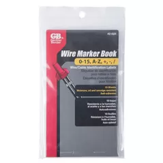 0-15 and A-Z Symbol Pocket-Size Wire Marker Booklet | KNG42028