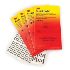 0.47" x 10 mil White Natural Rubber Pre-Printed Wire Marker Book | MMMSPB08