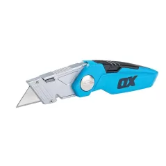 Blue Pro Fixed Blade Includes (2) Spare Blades Folding Knife | OXTP221301