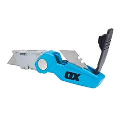 Blue Pro Fixed Blade Includes (2) Spare Blades Folding Knife | OXTP221301