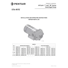 1-1/2 hp 115/230 V 74 gpm General Purpose J-Series Centrifugal Pump | PENJHF