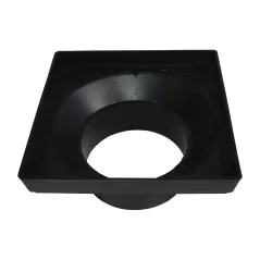 12" x 12" Square Black Low-Profile For 12" x 12" Catch Basin Spigot Adapter | NDS1222