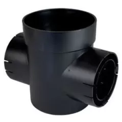 NDS Locking Outlet, 6" 2-Outlet Black Double For Spee-D Basins 10/Pack | 201