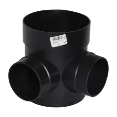 6-1/2" x 7-7/8" 2-Outlet Black For Spee-D Basins 90 Degrees Outlet | NDS250