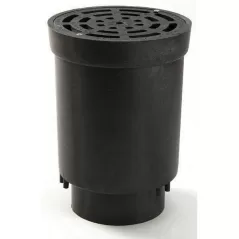 4" Black Polypropylene Surface with Grate Drain Inlet | NDSFWSD69