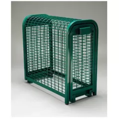24" x 26" x 13" Forest Green/Plasti-Coat Powder Coated Cold Rolled Steel Guardian Cage | SBXGC24