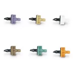 1/2" or 3/4" Self-Piercing Barb 24 gph Plastic Orange PC Series Pressure Compensating Medium Flow 1-Outlet Drip Emitter | RBXPC24