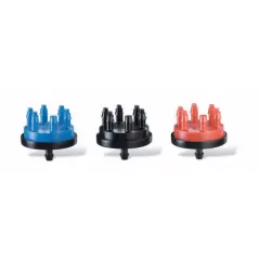 1/4" Outlet Barb 1 gph Plastic Black XB Series Pressure Compensating 6-Outlet Drip Emitter | RBXXB106