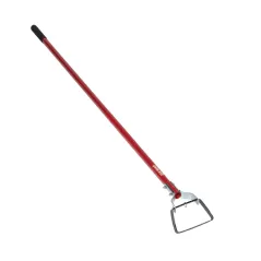 6" x 4" 60" Red Powder Coated Aluminum Handle Classic Series Landscape 2-Way Contractor Loop Hoe | STR42610