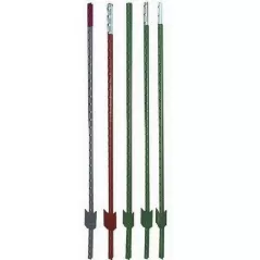 8' Rail Steel Green with White T-Post | TRETP8