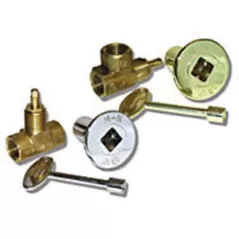 1/2" Chrome Plated 58 Series Log Lighter Gas Valve Straight Complete Kit | VLZGLL005