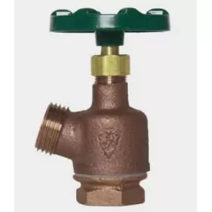 1" x 3/4" FIP x Hose Threaded Lead-Free Bronze 125 psi Series Inverted Nose Garden Valve | VLZIGRV005F