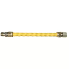 3/4" MIP x FIP x 36" 304 Stainless Steel Yellow Coated 40C Series Ultraflow Gas Connector | WAT0240950