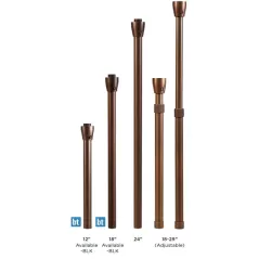 Alliance Outdoor Lighting Area Light Stem, 1.6" x 18" Aged Brass For Bi-Pin G4 200 Lumens 2.5 W LED Lamps | ALSTEM18-BT