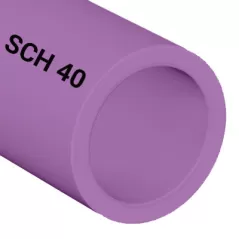 1-1/4" x 20' Sch. 40 Bell End Purple PVC Pressure Pipe