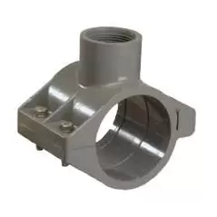 HDPE PVC Saddle 2 in. x 2 in. x 1-1/2 in. x Female Acme Heavy Turf w/Top-Out | 364251