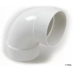 4" Hub White PVC 90 Degree Long Turn Sewer And Drain Elbow |  41P0