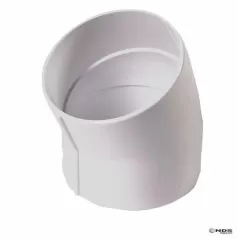 4" Hub White PVC 22-1/2 deg Sewer and Drain Street Elbow