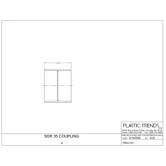 4" Hub White PVC Sewer and Drain Coupling | NDP4P05