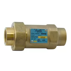 1" MNPT x FNPT Lead-Free Bronze 175 psi 4ALF-300/DUCLF4A Series Dual Check Valve | CNP4ALF3B55A