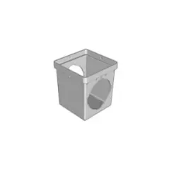 12" x 12" Square Polypropylene Black 2-Hole Catch Basin | DRT1212SD2
