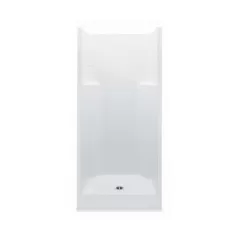3-1/4" 36" x 36" x 72" AcrylX Applied Acrylic Textured/White 1-Piece Everyday Series with Center Drain Shower Stall | AQT1363CTWH