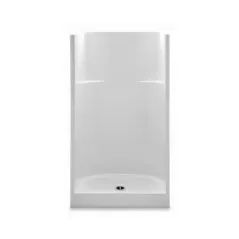 3-1/4" 36" x 36" x 72" AcrylX Applied Acrylic Smooth/White 1-Piece Everyday Series with Center Drain Shower Stall | AQT1363CWH
