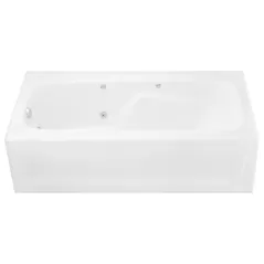 2" 36" x 20" x 72" AcrylX Applied Acrylic Textured/White 1-Piece Soaker Everyday Series with Left Drain Bathtub | AQT2720SKLWH