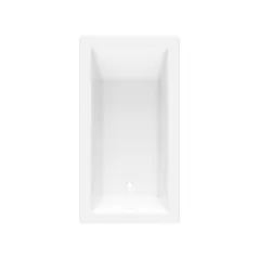 2" 60" x 32" x 19" AcrylX Applied Acrylic White 1-Piece Everyday Series with Universal Drain Island Bathtub | AQT6032DMINWH