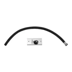 Black/Chrome Rubber/Stainless Steel Flexible Heavy-Duty For Mop Faucets Hose and Holder Combo | AST832AA000